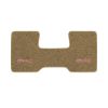1987 GMC R1500 2WD Automatic/3-Speed Low Tunnel one-piece front floor mat with the GMC logo in Cutpile 7295 Medium Doeskin carpet, illustration