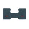 1987 GMC R1500 2WD Automatic/3-Speed Low Tunnel one-piece front floor mat with the 4x4 logo in Essex 1017A Lapis Blue carpet, illustration