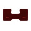 1987 GMC R1500 2WD Automatic/3-Speed Low Tunnel one-piece front floor mat with the 4x4 logo in Essex 1045A Maroon carpet, illustration