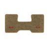 1987 GMC R1500 2WD Automatic/3-Speed Low Tunnel one-piece front floor mat with the 4x4 logo in Essex 1004A Cream carpet, illustration