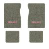 1987 GMC R1500 Suburban floor mats with the GMC logo in Essex 1053A Silver carpet, illustration