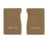 1987 GMC R2500 front floor mats with the GMC logo in Cutpile 7295 Medium Doeskin carpet, illustration
