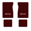 1987 GMC V2500 Suburban floor mats with the GMC logo in Essex 1045A Maroon carpet, illustration
