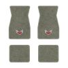 1974-1981 Pontiac Firebird floor mats with the Firebird Emblem logo in Essex 1053A Silver carpet, illustration