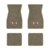 1974-1981 Pontiac Firebird floor mats with the Firebird Emblem logo in Essex 1076A Prairie Tan carpet, illustration