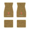 1974-1981 Pontiac Firebird floor mats with the Pontiac V logo in Cutpile 7037 Doeskin / Camel Tan carpet, illustration