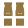 1974-1981 Pontiac Firebird Trans Am floor mats with the Turbo Trans Am logo in Cutpile 7037 Doeskin / Camel Tan carpet, illustration