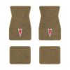 1974-1981 Pontiac Firebird Trans Am floor mats with the Pontiac Arrow logo in Essex 1004A Cream carpet, illustration