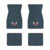 1974-1981 Pontiac Firebird Trans Am floor mats with the Firebird Emblem logo in Essex 1017A Lapis Blue carpet, illustration