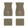 1974-1981 Pontiac Firebird Trans Am floor mats with the Pontiac Arrow logo in Essex 1035A Beige carpet, illustration