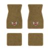 1974-1981 Pontiac Firebird Trans Am floor mats with the Firebird Emblem logo in Essex 1054A Caramel carpet, illustration