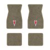 1974-1981 Pontiac Firebird Trans Am floor mats with the Pontiac Arrow logo in Essex 1076A Prairie Tan carpet, illustration
