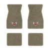 1974-1981 Pontiac Firebird Trans Am floor mats with the Firebird Emblem logo in Essex 1035A Beige carpet, illustration