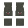1974-1981 Pontiac Firebird Trans Am floor mats with the Firebird Emblem logo in Essex 1038A Lt Charcoal carpet, illustration