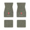1974-1981 Pontiac Firebird Trans Am floor mats with the Pontiac V logo in Essex 1053A Silver carpet, illustration