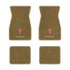 1974-1981 Pontiac Firebird Trans Am floor mats with the Pontiac V logo in Essex 1054A Caramel carpet, illustration