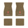 1974-1981 Pontiac Firebird Trans Am floor mats with the Pontiac V logo in Essex 1004A Cream carpet, illustration