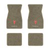 1974-1981 Pontiac Firebird Trans Am floor mats with the Pontiac V logo in Essex 1035A Beige carpet, illustration