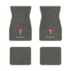 1974-1981 Pontiac Firebird Trans Am floor mats with the Pontiac V logo in Essex 1066A Gray carpet, illustration