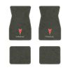1974-1981 Pontiac Firebird Trans Am floor mats with the Pontiac V logo in Essex 1038A Lt Charcoal carpet, illustration