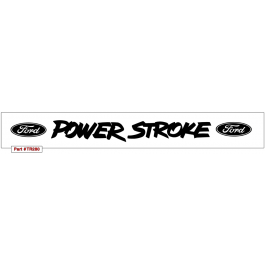 Ford Power Stroke Windshield Decal with Ovals